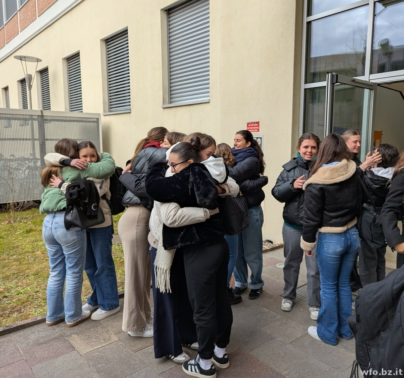 Verabschiedung vor der Abreise der Gastschüler