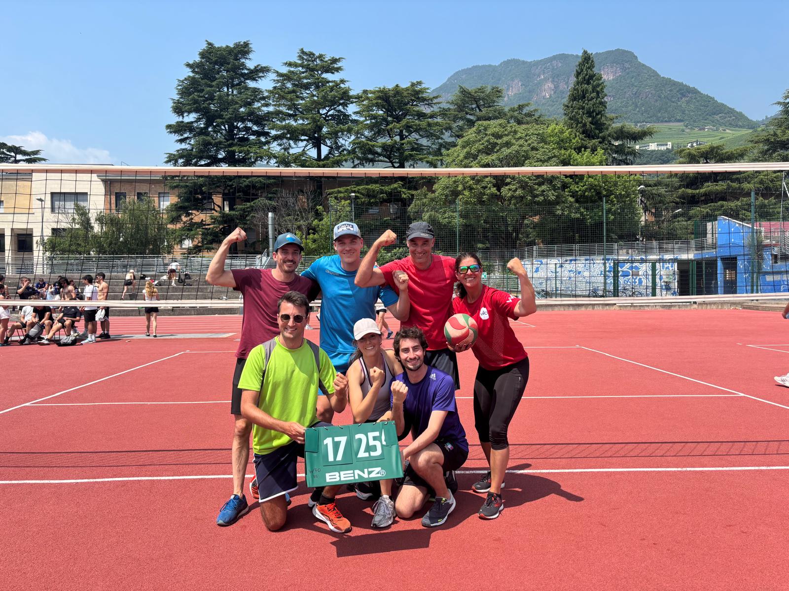 Abschlussturnier 2025 Volley Prof Rafael Mair Thomas Egger Sabine Clementi Hanno Barth Evi Klammsteiner Federico Andriolli Alexander Gasser