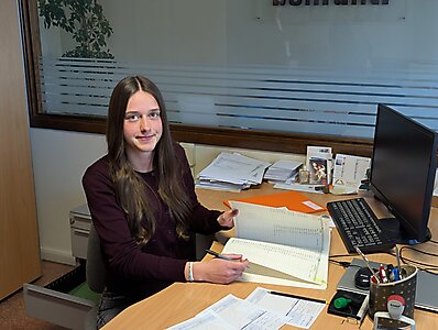 Paola Kostka bei der Fa. Bonfanti Borse