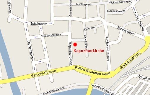 Lageplan Kapuzinerkirche